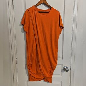 Stylish Asymmetrical Orange Dress